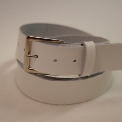 Ledergürtel 40 mm weiß